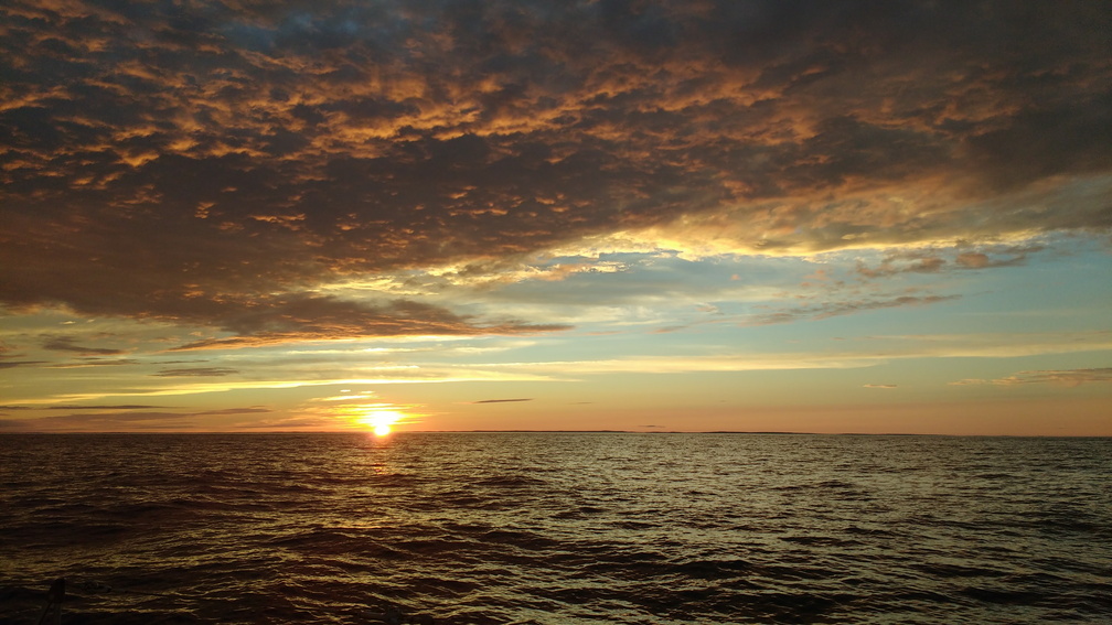 Sunset off the coast of Nova Scotia July 2017