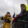 MIT sailors enjoying a cold, stormy sail
