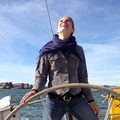 Lisa's acting skipper sail